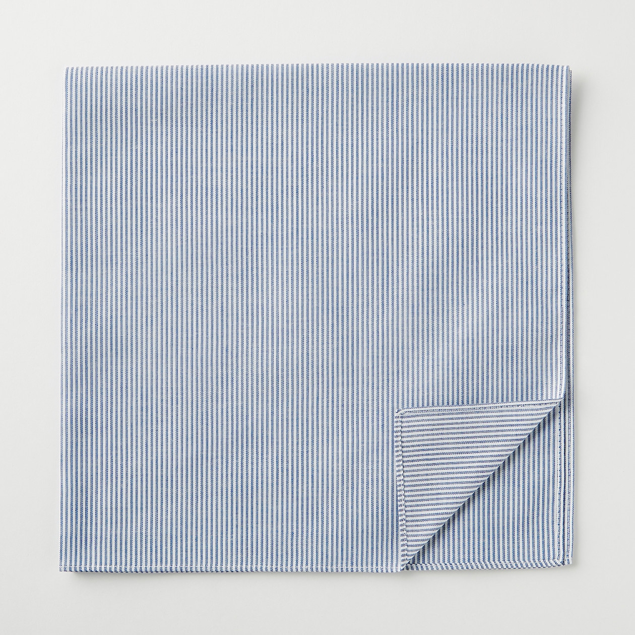 インド綿 和晒しハンカチ ストライプ ４６ ４６ｃｍ ブルーストライプ ハンカチ 手ぬぐい 通販 無印良品