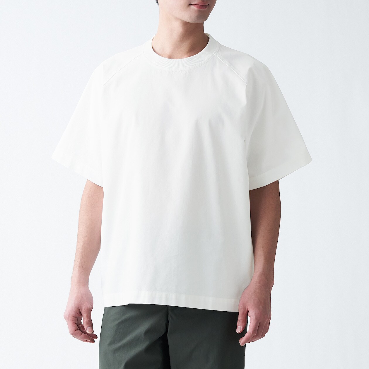 インド綿洗いざらし布帛ｔシャツ ｓ ｍ 白 シャツ ワイシャツ 半袖 紳士 メンズ 通販 無印良品