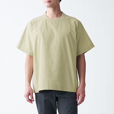 インド綿洗いざらし布帛ｔシャツ ｓ ｍ ライトグリーン シャツ ワイシャツ 半袖 紳士 メンズ 通販 無印良品