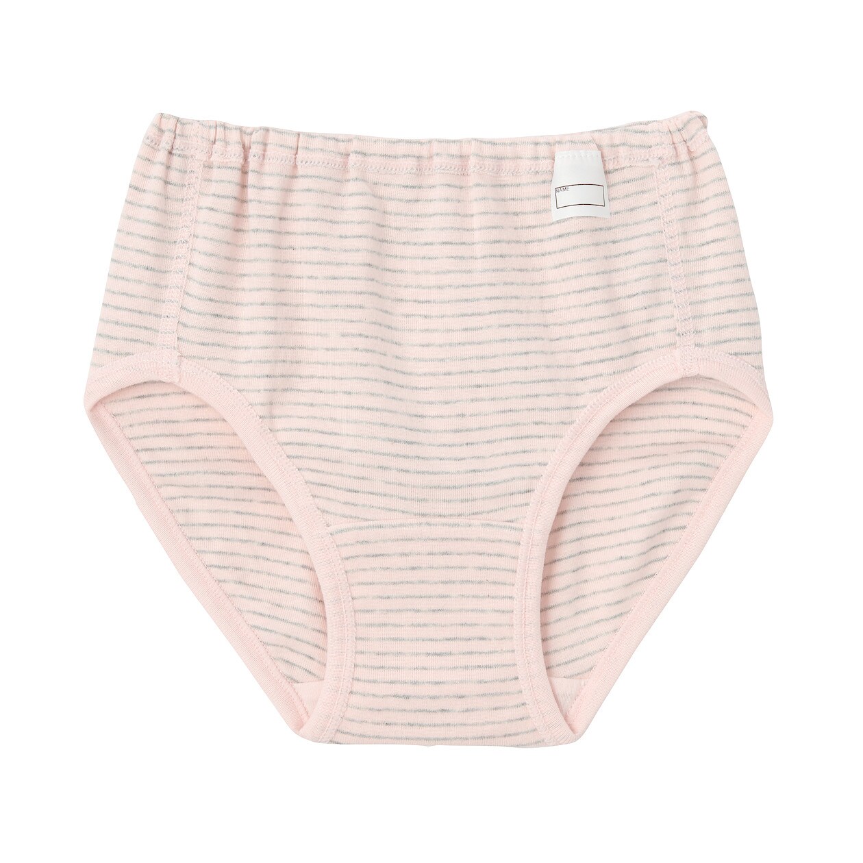 インド綿 フライス編みショーツ キッズ１１０ ベビーピンクボーダー キッズ肌着 通販 無印良品