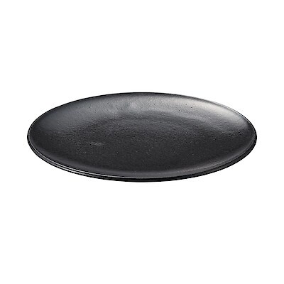 黒釉　平皿　大／約直径２０ｃｍ