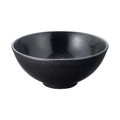 黒釉　麺鉢　小／約直径１７ｃｍ