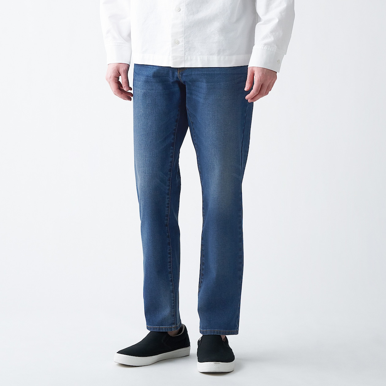 縦横ストレッチデニムスリム 股下７６ｃｍ 紳士３１ ７８ ５ｃｍ インディゴブルー パンツ 紳士 メンズ 通販 無印良品