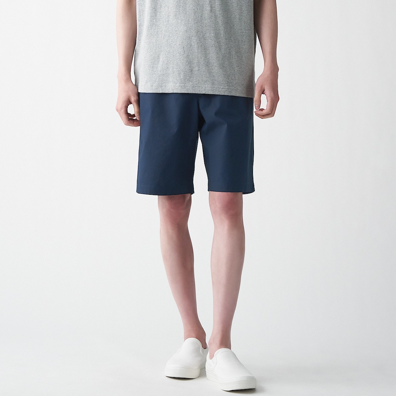 インド綿 洗いざらしポプリンショートパンツ 紳士l ダークネイビー パンツ 紳士 メンズ 通販 無印良品 インド綿 洗いざらしポプリンショートパンツ 紳士l ダークネイビー パンツ 紳士 メンズ 通販 無印良品