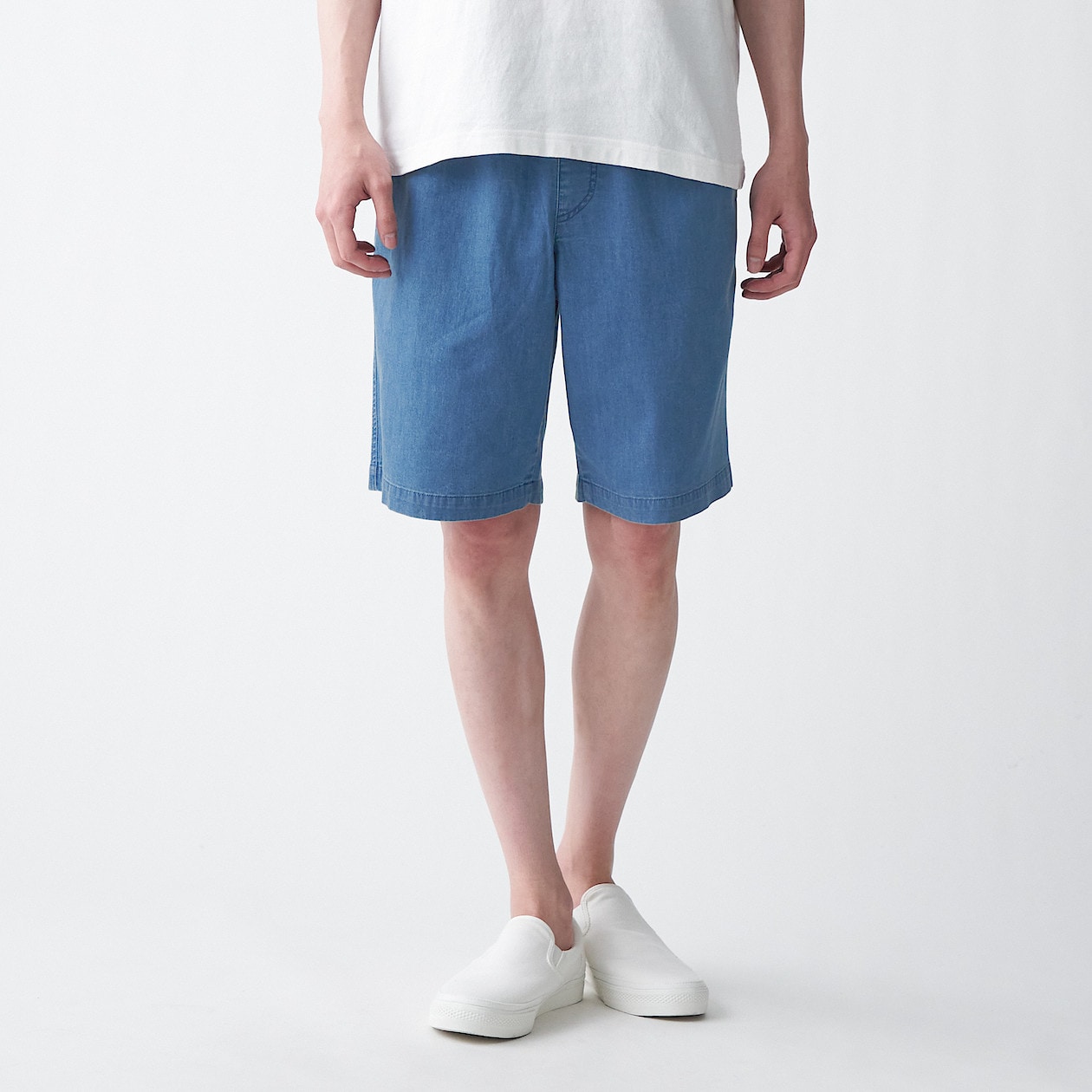 ストレッチライトオンスデニム ショートパンツ 紳士ｓ ブルー パンツ 紳士 メンズ 通販 無印良品