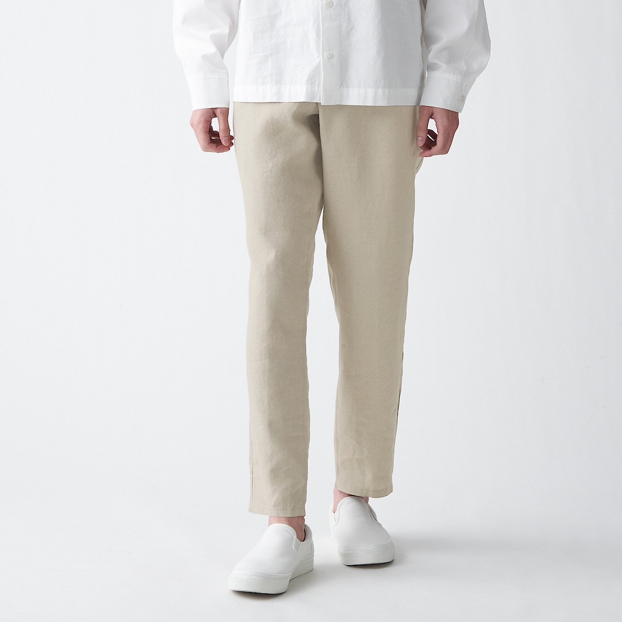 フレンチリネンパンツ 紳士ｍ 生成 パンツ 紳士 メンズ 通販 無印良品