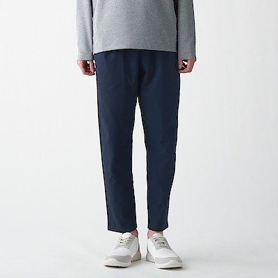 吸汗速乾 縦横ストレッチテーパードアンクルパンツ 紳士ｌ ネイビー Muji Walker 紳士 メンズ 通販 無印良品
