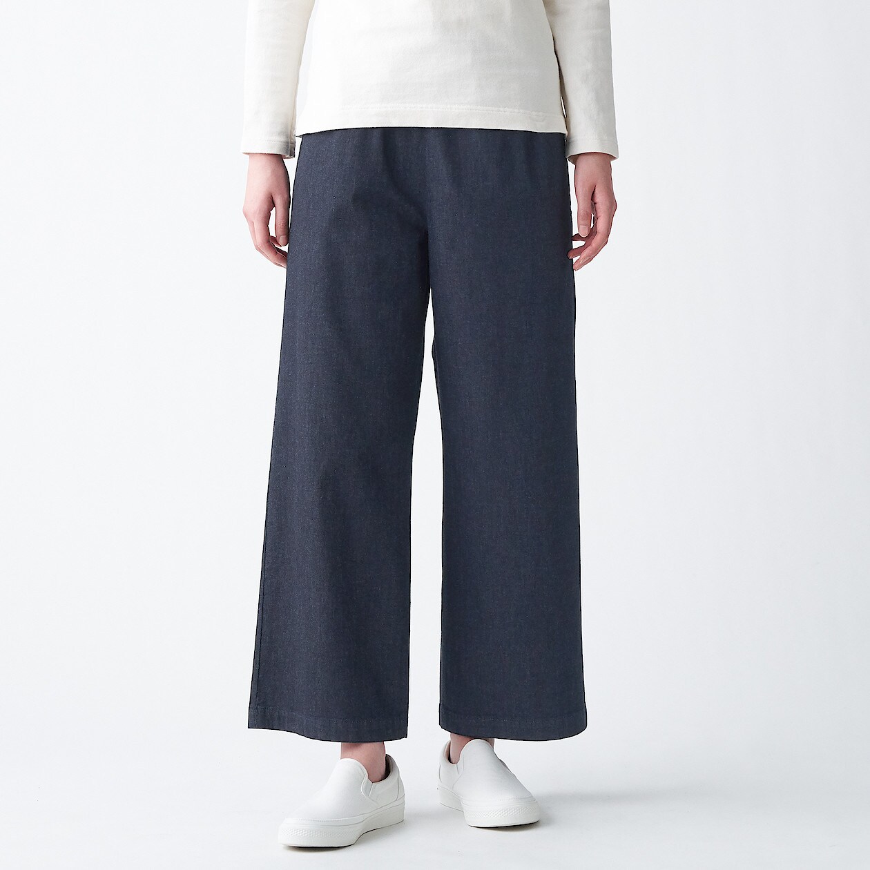 ストレッチライトオンスデニムストレートパンツ 婦人ｓ ダークネイビー パンツ 婦人 レディース 通販 無印良品