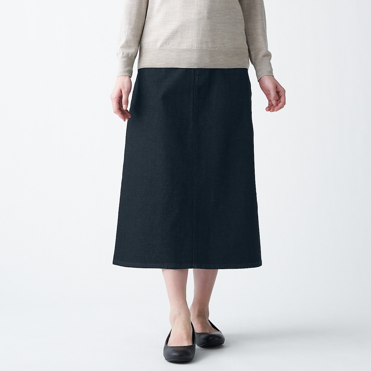 縦横ストレッチデニムロングスカート 婦人ｍ ｌ ダークネイビー スカート 婦人 レディース 通販 無印良品