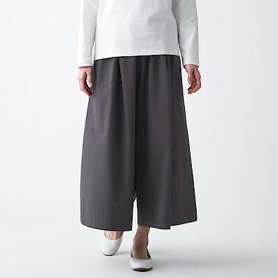 インド綿高密度織りワイドパンツ ｏｎｅ ｓｉｚｅ ダークグレー One All お家時間を快適に過ごす服 婦人 レディース 通販 無印良品