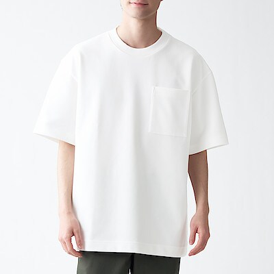 インド綿混二重編みビッグｔシャツ ｌ ｘｌ オフ白 ｔシャツ カットソー シャツ 半袖 紳士 メンズ 通販 無印良品