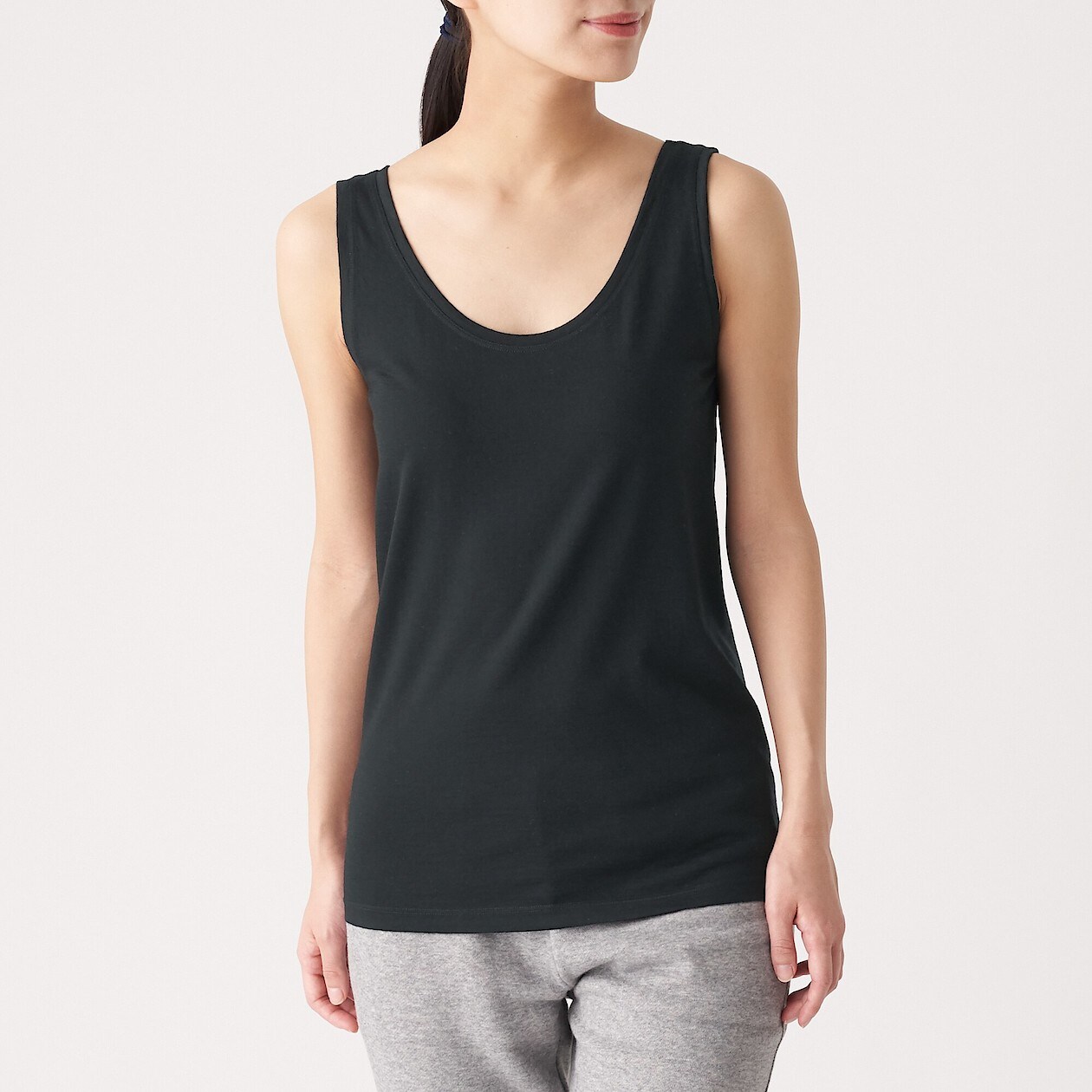 脇に縫い目のないウールタンクトップ 婦人ｓ 黒 通販 無印良品