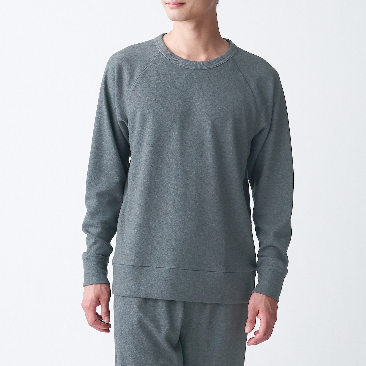 インド綿 裏毛トレーナー 紳士ｘｌ チャコールグレー ルームウェア ホームウェア 紳士 メンズ 通販 無印良品