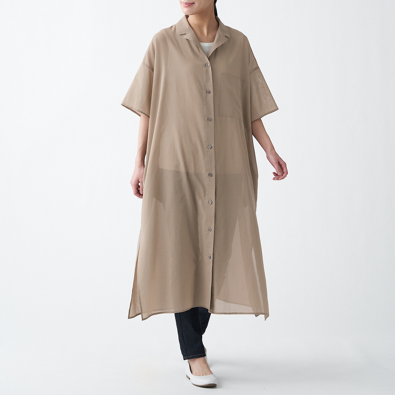 インド綿強撚シャツワンピース one size モカブラウン One All お家時間を快適に過ごす服 婦人 レディース 通販 無印良品 インド綿強撚シャツワンピース one size モカブラウン One All お家時間を快適に過ごす服 婦人 レディース 通販 無印良品