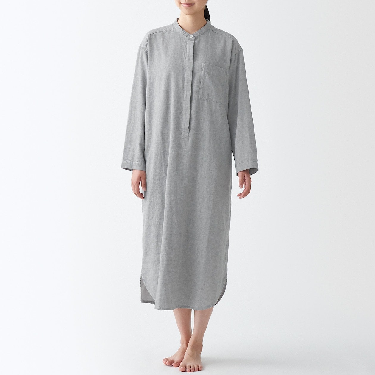 インド綿 二重ガーゼクルタ 婦人l xl グレー パジャマ 婦人 レディース 通販 無印良品 インド綿 二重ガーゼクルタ 婦人l xl グレー パジャマ 婦人 レディース 通販 無印良品