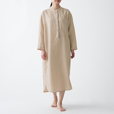 無印良品パジャマだったの な リネンワンピースをトップス風に Canaria Style