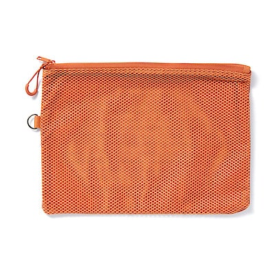 ポリエステルダブルファスナーケース　Ｌ　約１９×２７ｃｍ