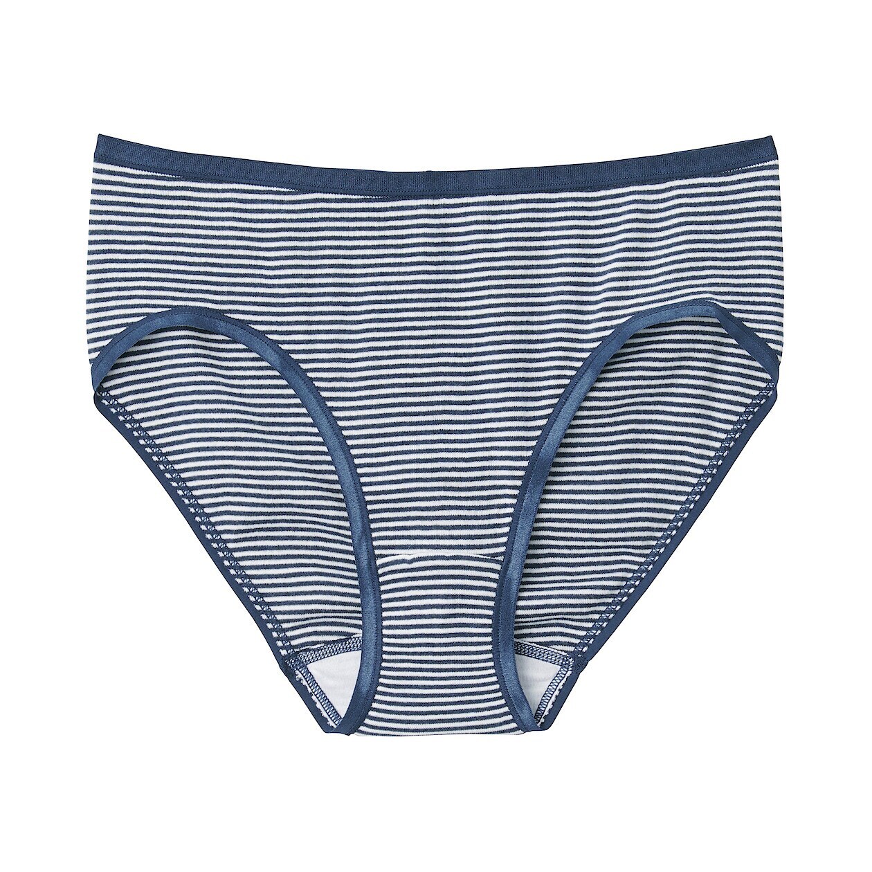 インド綿フライス編みミディショーツ 婦人ｍ ネイビー ボーダー ショーツ 婦人 レディース 通販 無印良品