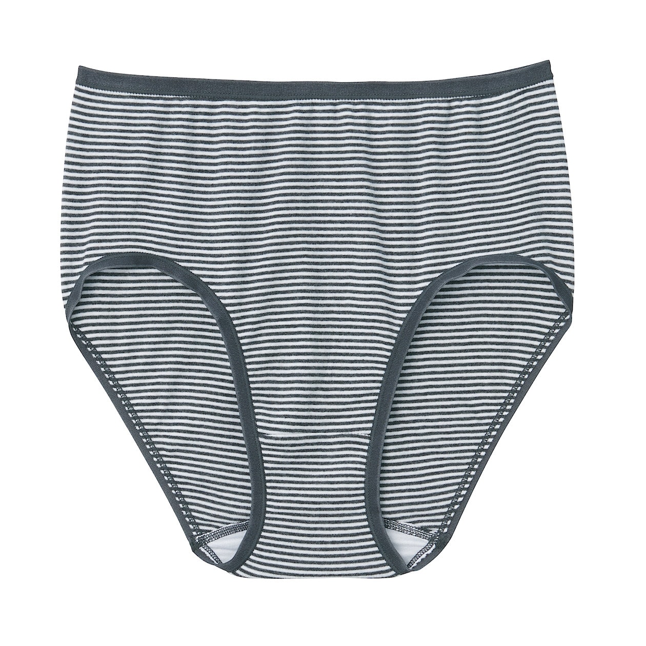 インド綿フライス編みハイライズショーツ 婦人ｓ チャコールグレー ボーダー ショーツ 婦人 レディース 通販 無印良品