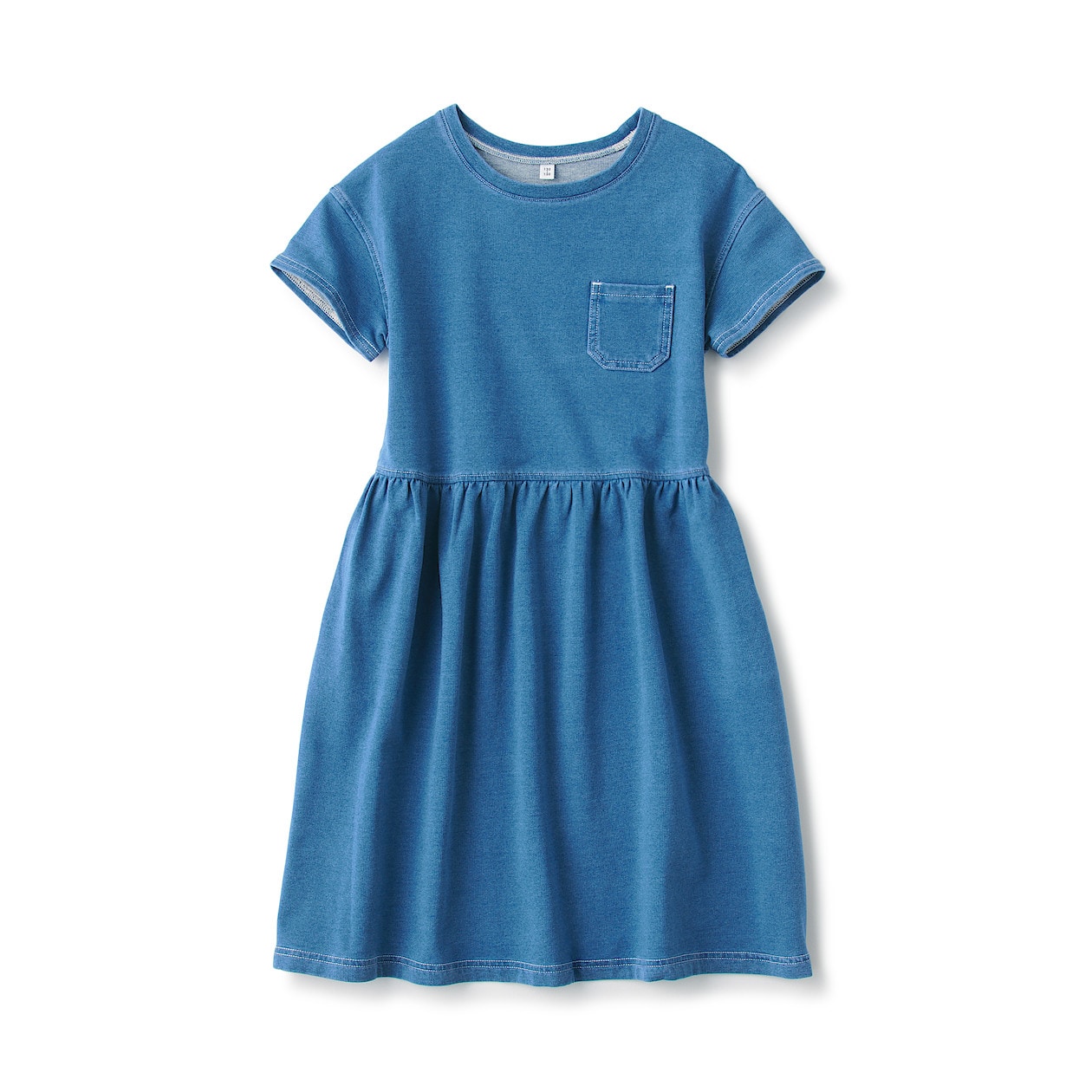 らくらく動けるデニムワンピース キッズ キッズ１４０ １５０ ライトブルー キッズトップス 通販 無印良品