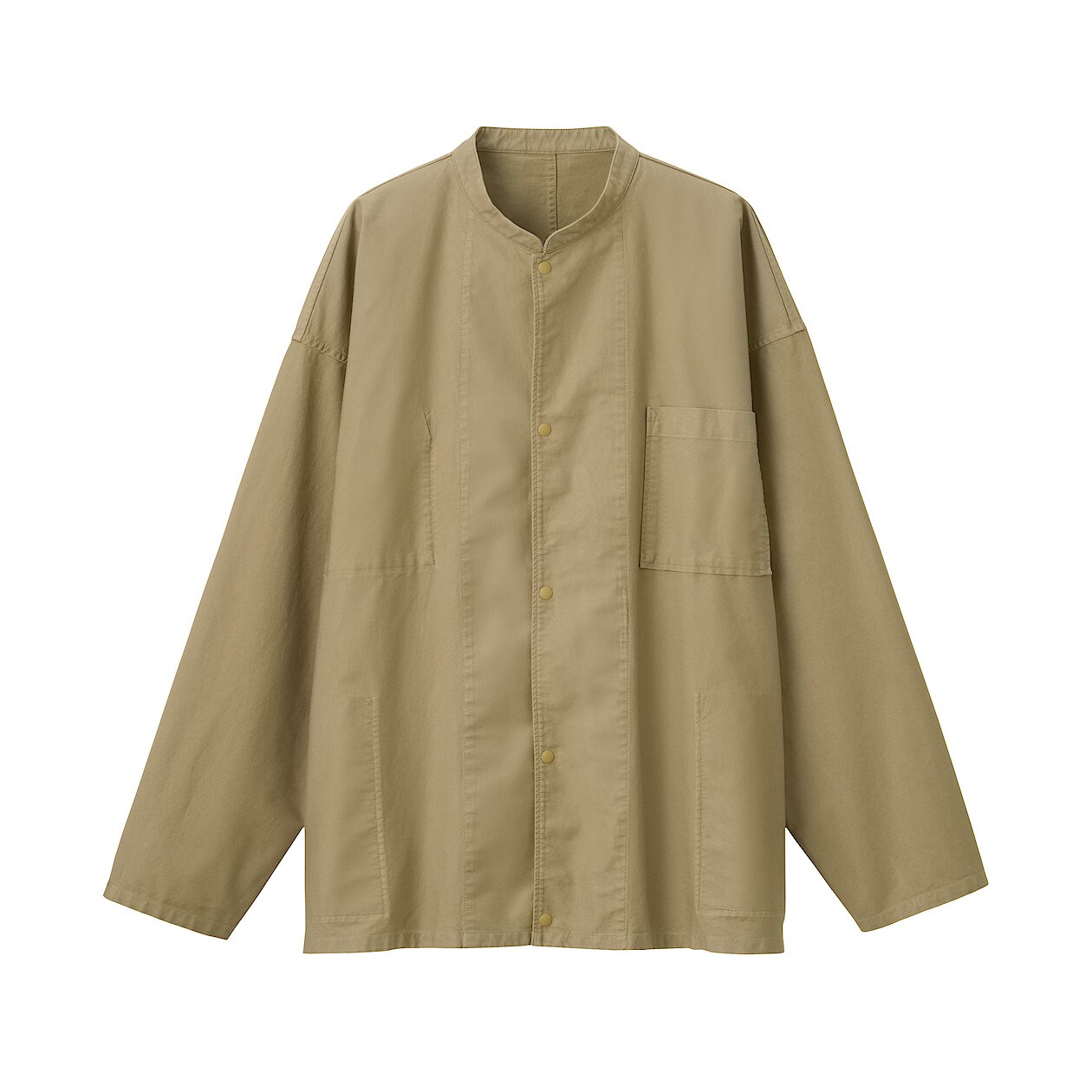 太番手洗いざらしオックスリバーシブルシャツジャケット ｓ ｍ ダークベージュ Muji Labo シャツ 通販 無印良品