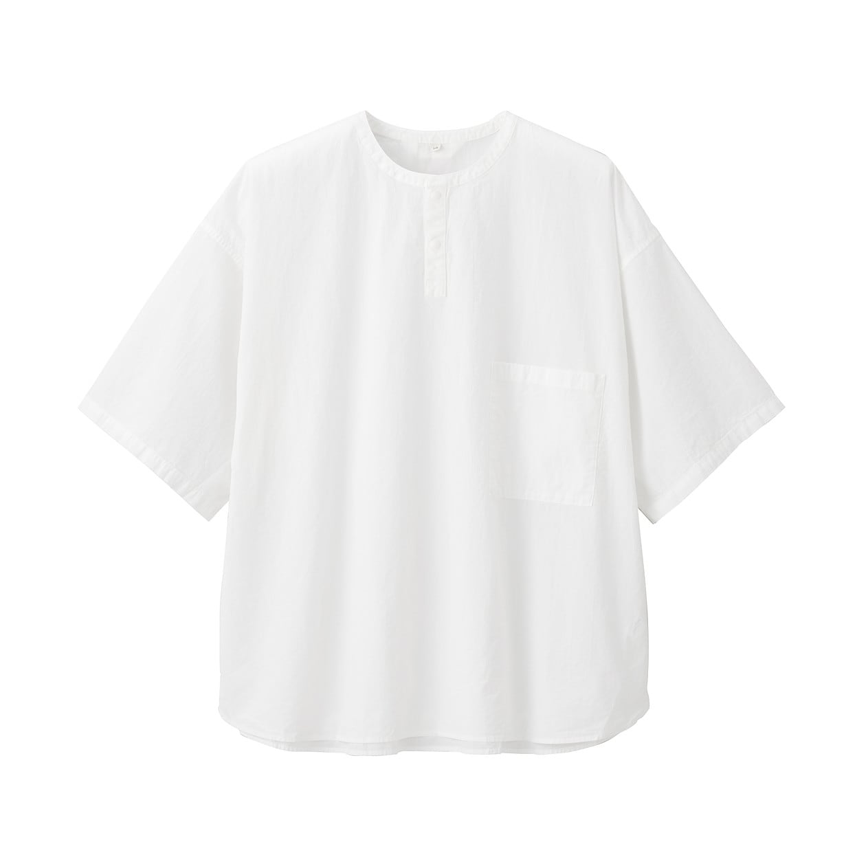 男女兼用 強撚洗いざらしポプリンプルオーバー半袖シャツ ｓ ｍ オフ白 Muji Labo シャツ 通販 無印良品