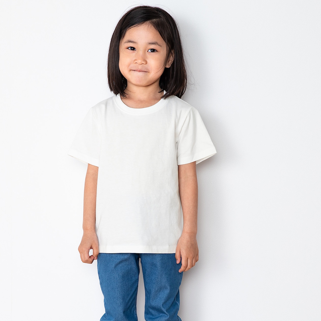 インド綿天竺編みｔシャツ キッズ キッズ１１０ オフ白 入園 入学 おすすめ特集 通販 無印良品