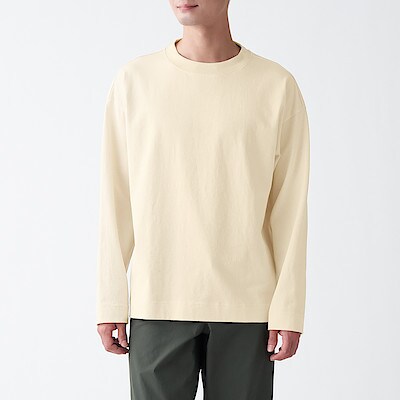 太番手天竺編み長袖tシャツ 紳士l 生成 tシャツ カットソー 長袖 紳士 メンズ 通販 無印良品 太番手天竺編み長袖tシャツ 紳士l 生成 tシャツ カットソー 長袖 紳士 メンズ 通販 無印良品