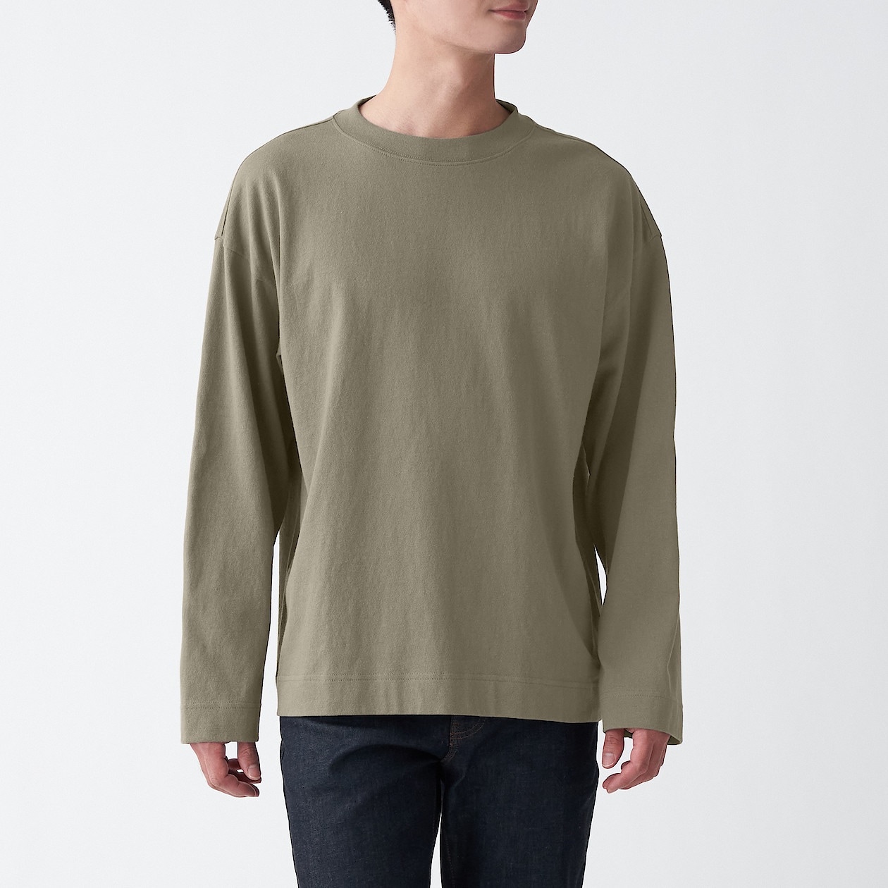 太番手天竺編み長袖ｔシャツ 紳士ｓ ダークベージュ ｔシャツ カットソー 長袖 紳士 メンズ 通販 無印良品