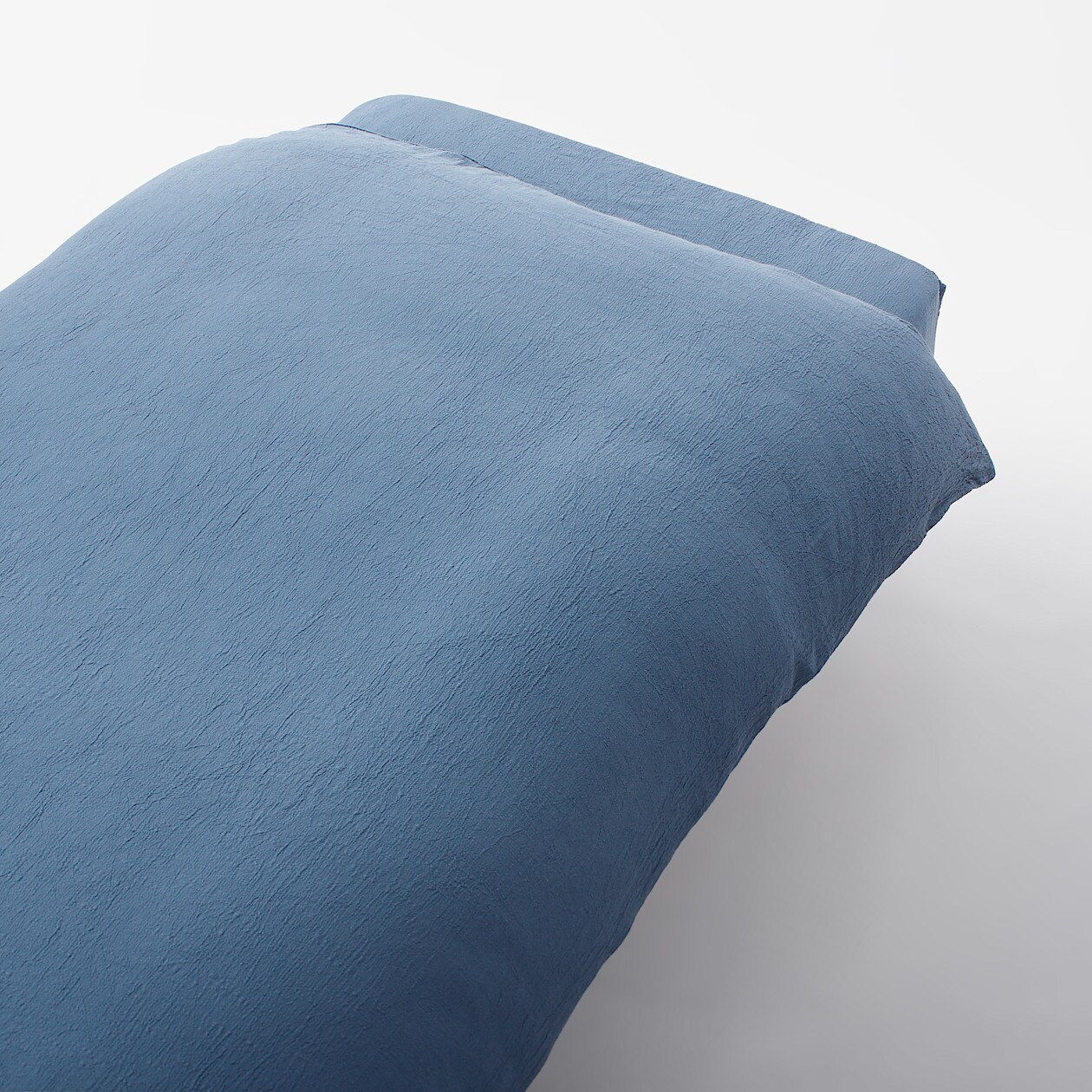 綿強撚クレープ織掛ふとんカバー ｓ ブルー １５０ ２１０ｃｍ用 素材で選ぶ 布団 寝具 通販 無印良品