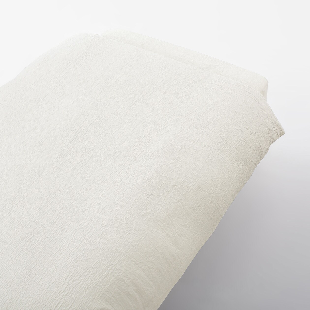 綿強撚クレープ織掛ふとんカバー ｓ オフ白 １５０ ２１０ｃｍ用 素材で選ぶ 布団 寝具 通販 無印良品