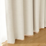 ポリエステル二重織プリーツカーテン（防炎・遮光性）／アイボリー