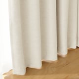 ポリエステル二重織ハトメカーテン（防炎・遮光性）／アイボリー