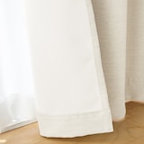 ポリエステル二重織ハトメカーテン（防炎・遮光性）／アイボリー