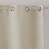 ポリエステル二重織ハトメカーテン（防炎・遮光性）／アイボリー