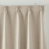 ポリエステル二重織プリーツカーテン（防炎・遮光性）／ベージュ