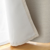 ポリエステル二重織ノンプリーツカーテン（防炎・遮光性）／ベージュ