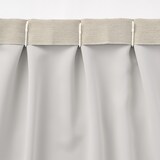 ポリエステル二重織プリーツカーテン（防炎・遮光性）／ライトグレー