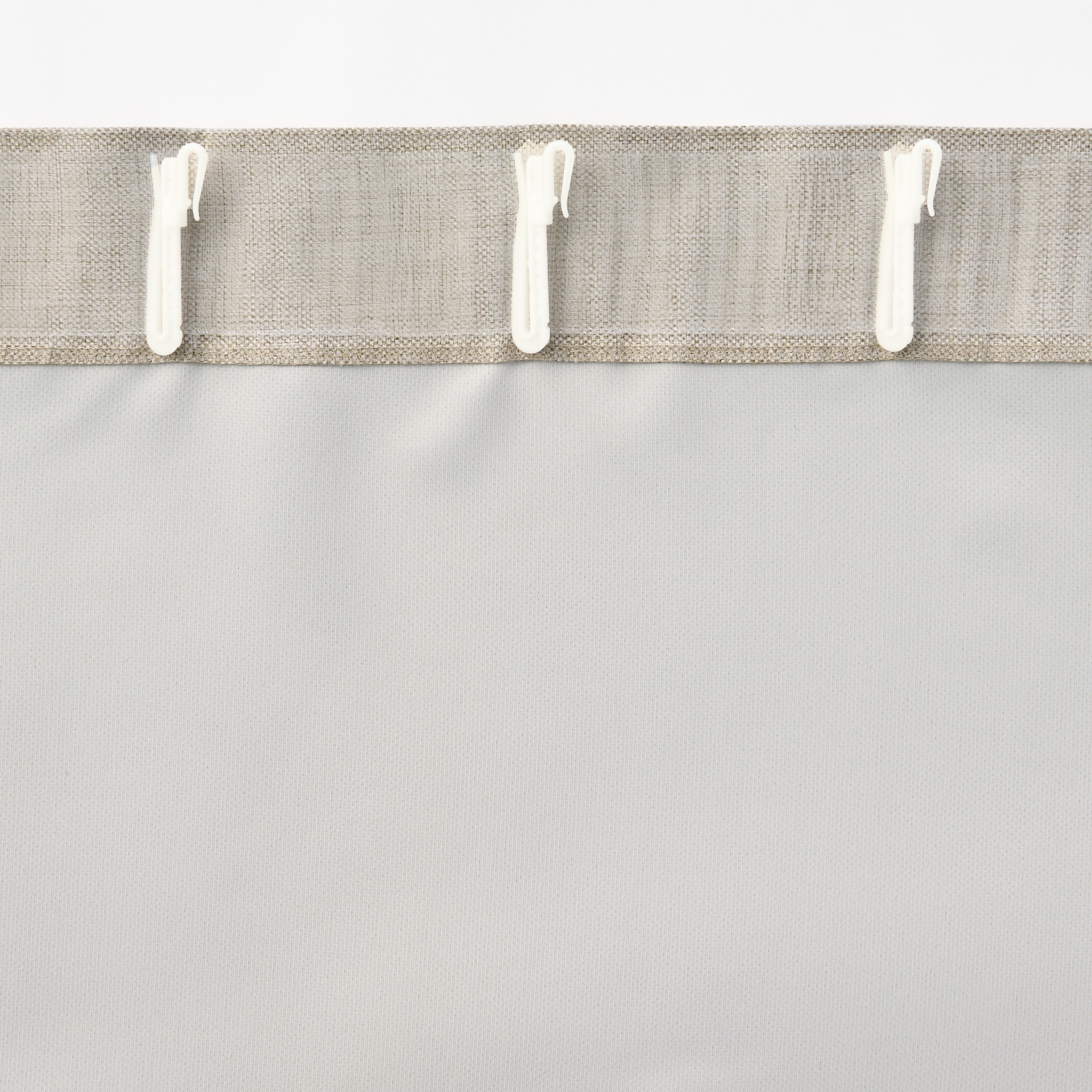 ポリエステル二重織ノンプリーツカーテン（防炎・遮光性）／ライト