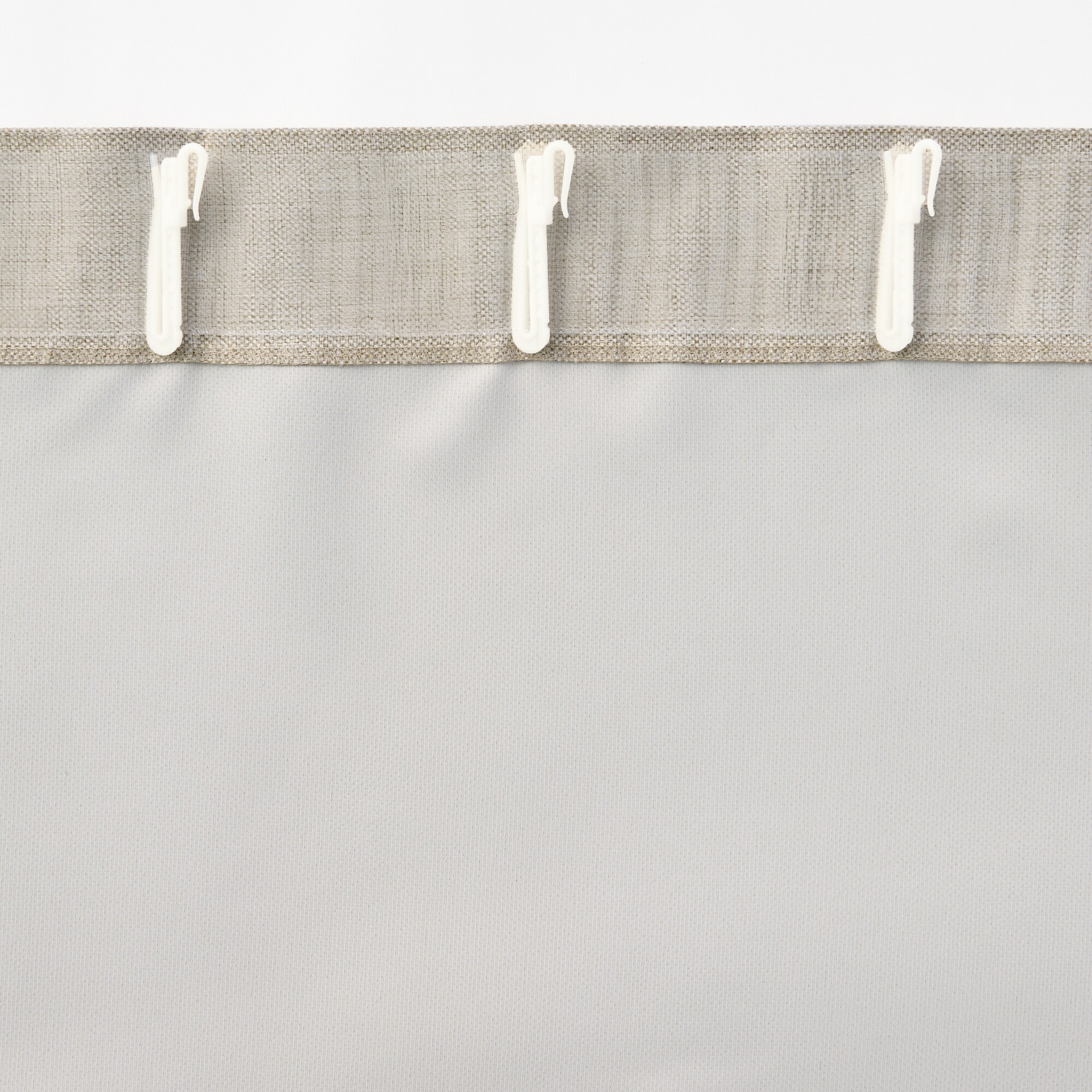 ポリエステル二重織ノンプリーツカーテン（防炎・遮光性）／ライト