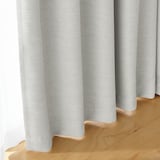 ポリエステル二重織ハトメカーテン（防炎・遮光性）／ライトグレー