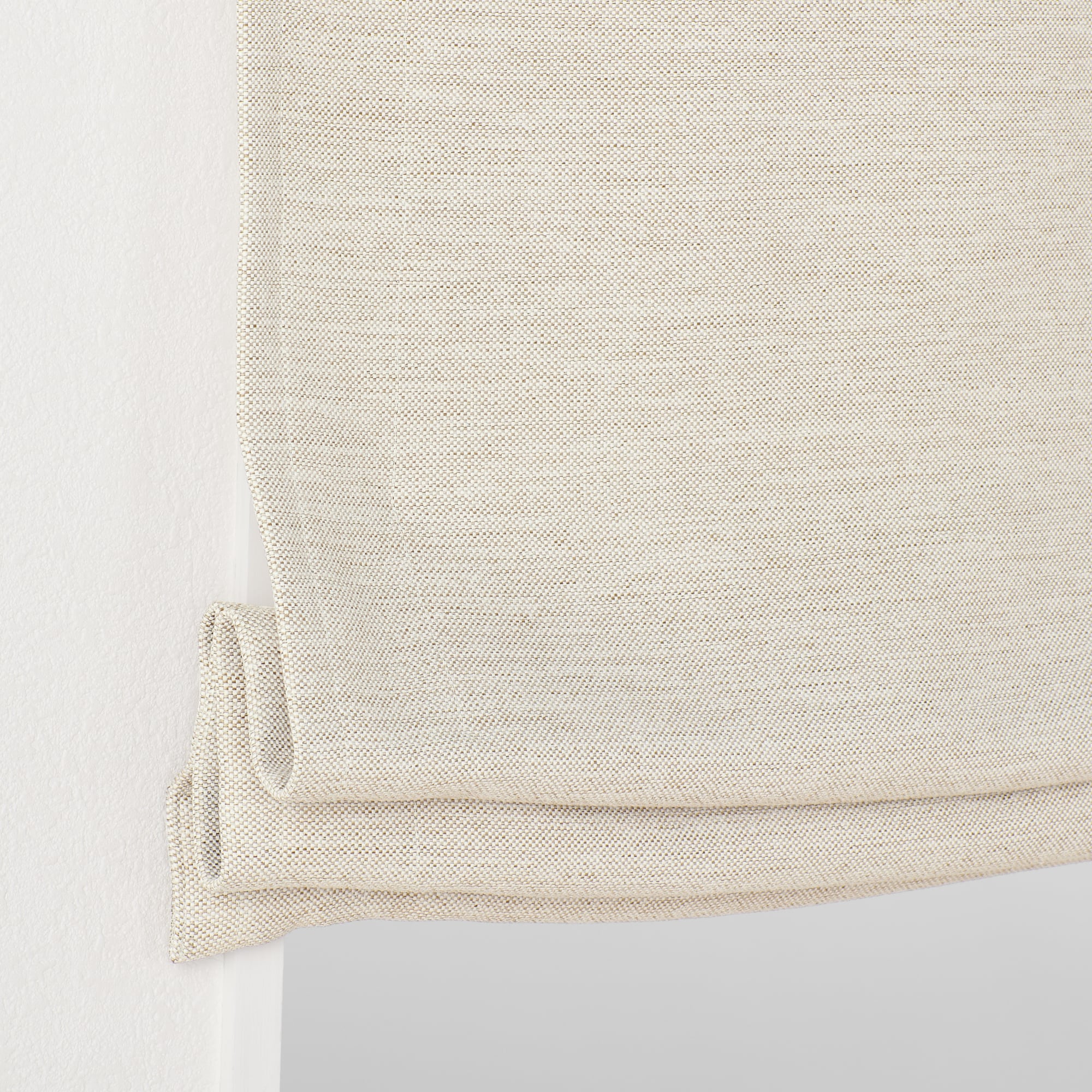 ポリエステル二重織プレーンシェード用生地（防炎・遮光性）／アイボリー