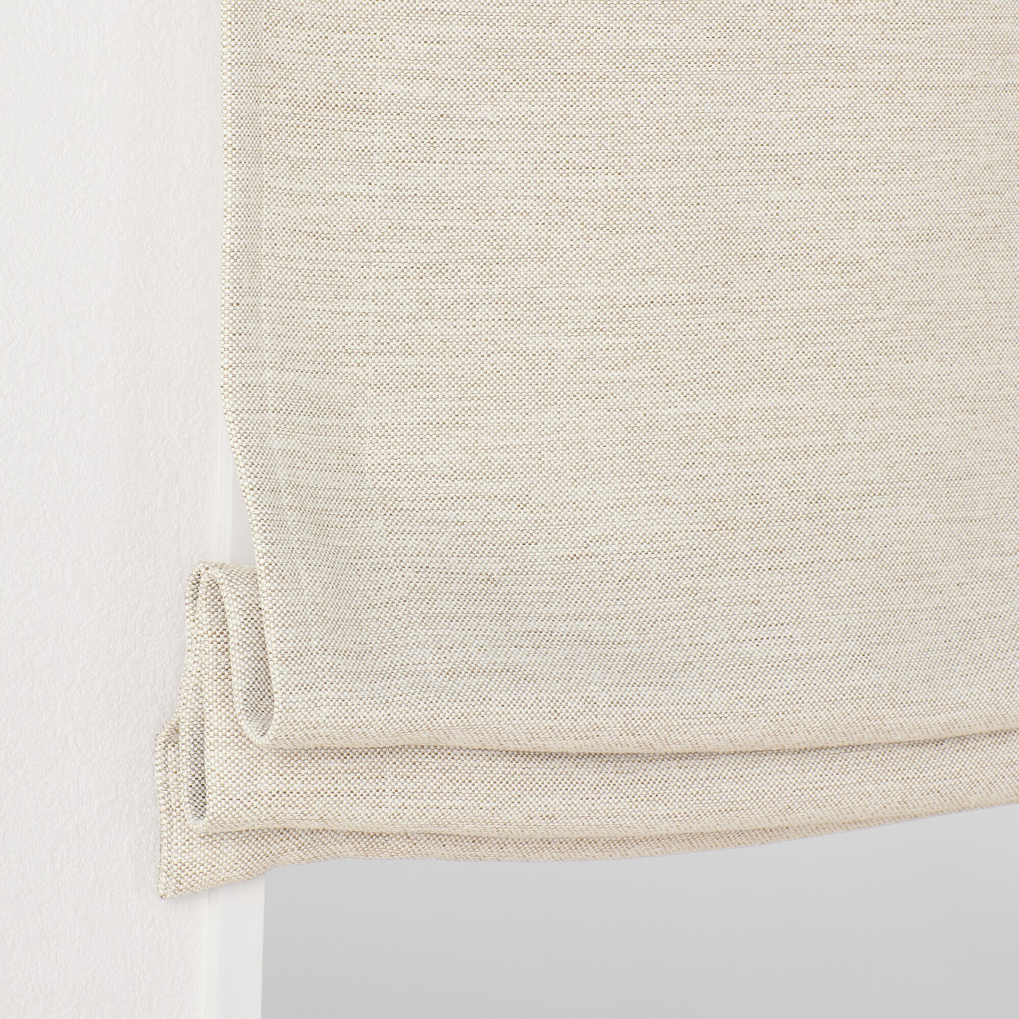 ポリエステル二重織プレーンシェード用生地（防炎・遮光性）／アイボリー