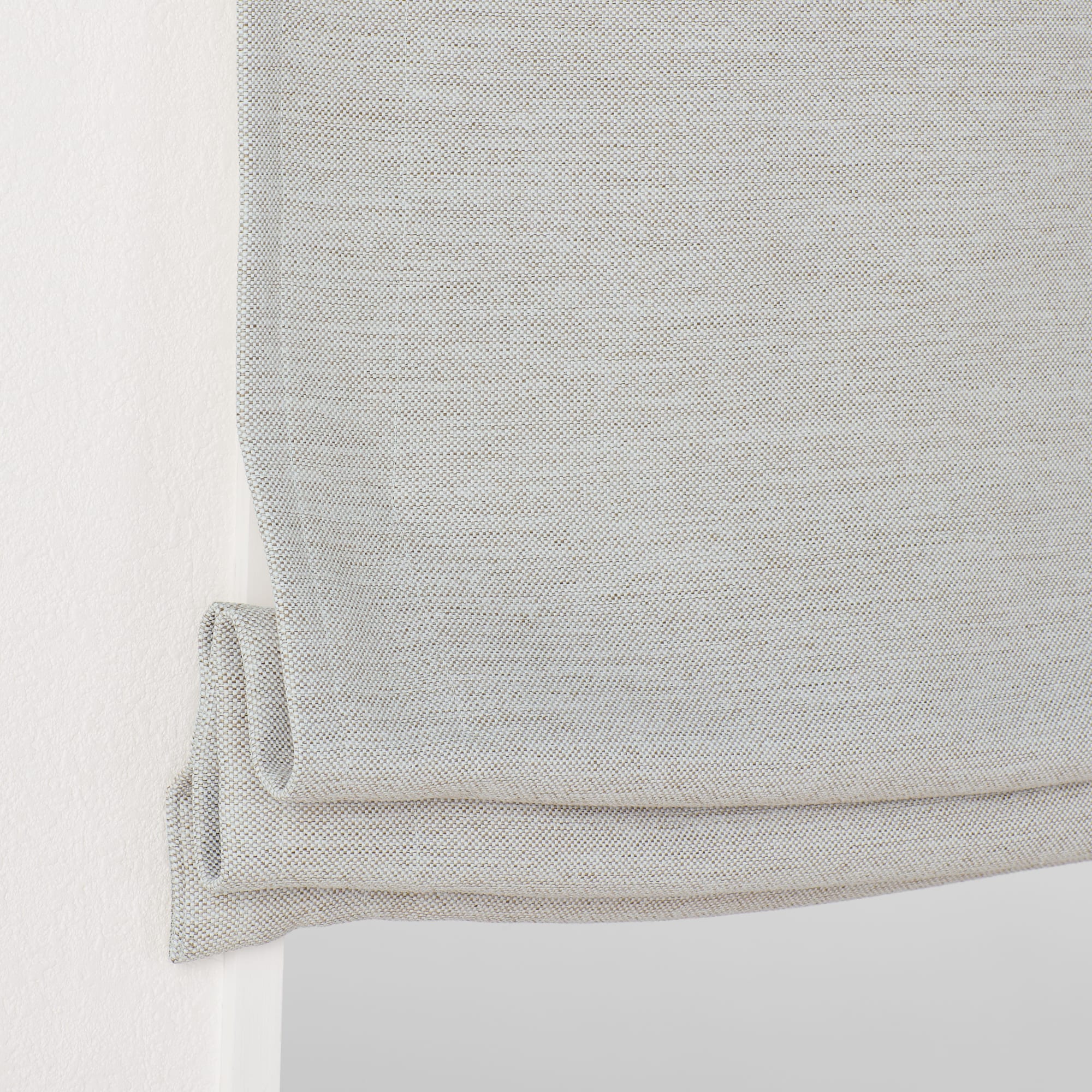 ポリエステル二重織プレーンシェード用生地（防炎・遮光性）／ライトグレー