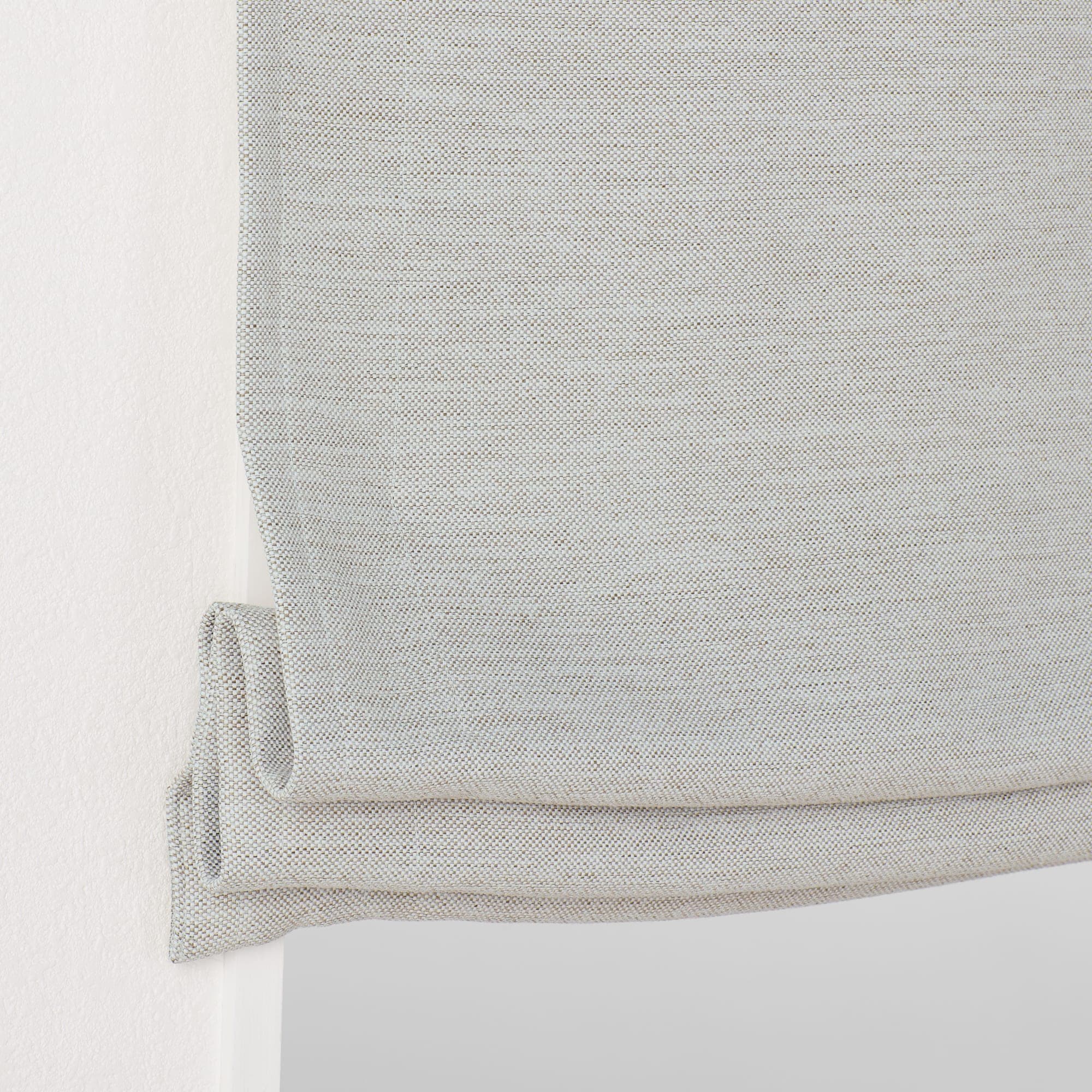 ポリエステル二重織プレーンシェード用生地（防炎・遮光性）／ライトグレー