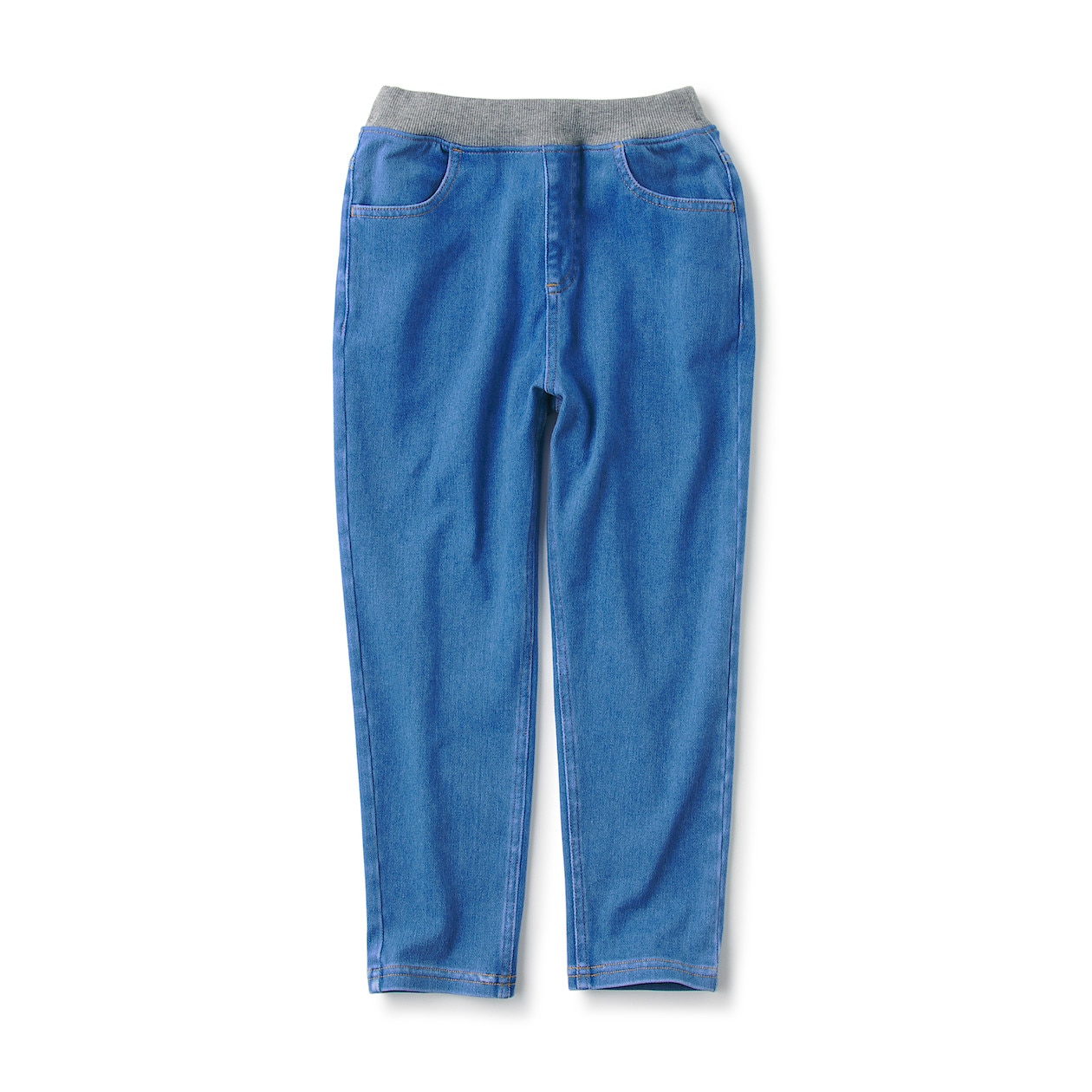 らくらく動けるデニムテーパードパンツ キッズ キッズ１２０ ライトブルー キッズボトムス 通販 無印良品