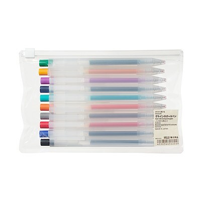 さらさら描けるゲルインキボールペン ノック式 １０色セット ０ ５ｍｍ ペン 筆記用具 通販 無印良品