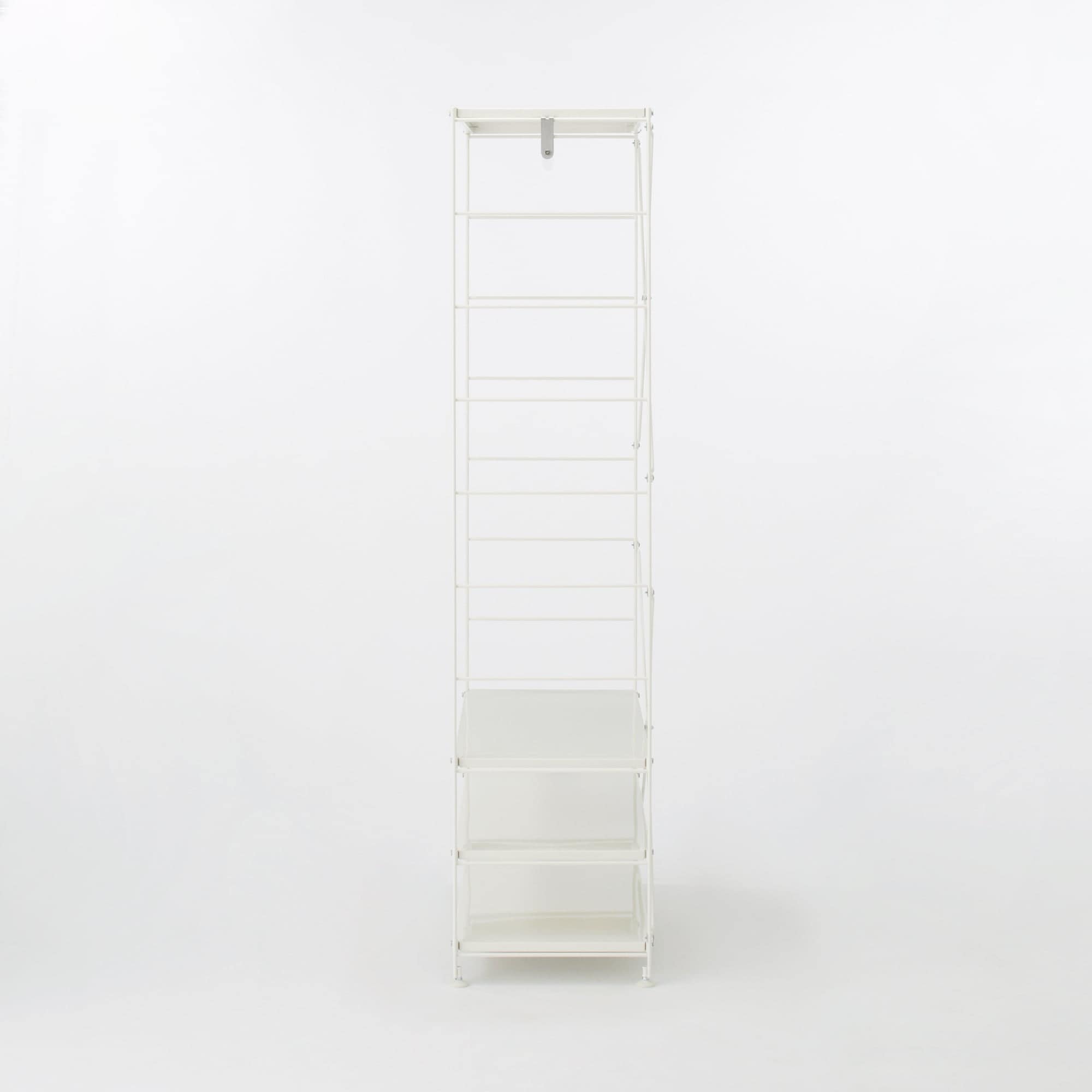 スチールユニットシェルフ　ワードローブセット　ライトグレー