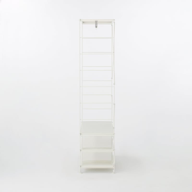 スチールユニットシェルフ　ワードローブセット　ライトグレー