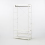 スチールユニットシェルフ　ワードローブセット　ライトグレー